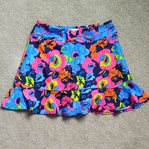 VGUC Jude Connally Tropical Floral Print Athletic Tennis Golf Skirt